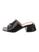 Gucci Horsebit Accent Patent Leather Slides