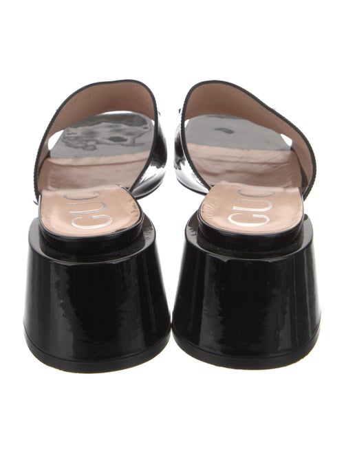 Gucci Horsebit Accent Patent Leather Slides