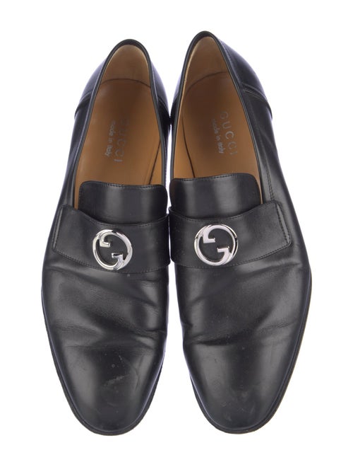 Gucci Interlocking G Logo Leather Dress Loafers