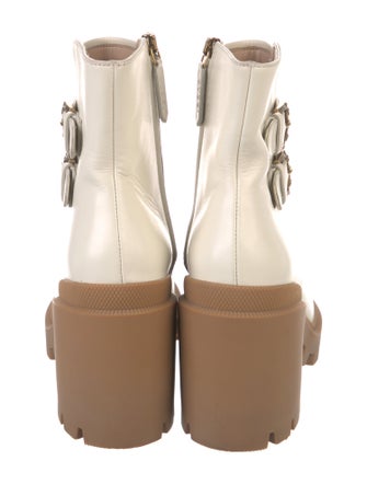 Gucci GG Supreme Leather Combat Boots