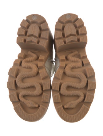 Gucci GG Supreme Leather Combat Boots