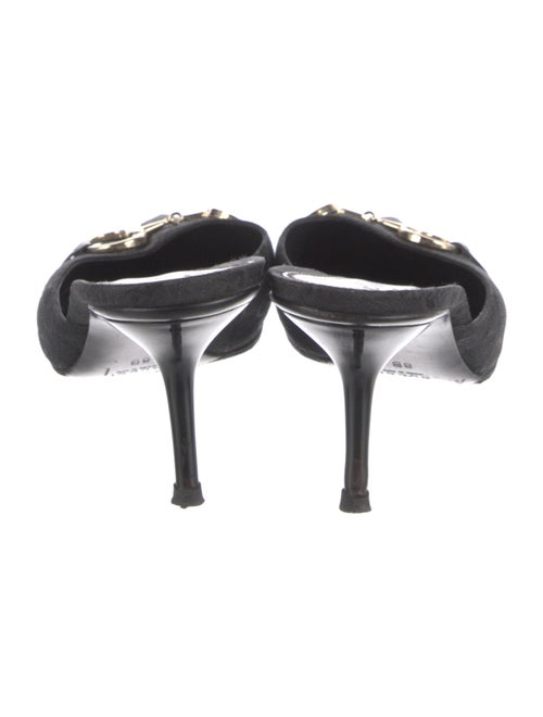 Gucci Horsebit Accent Canvas Mules