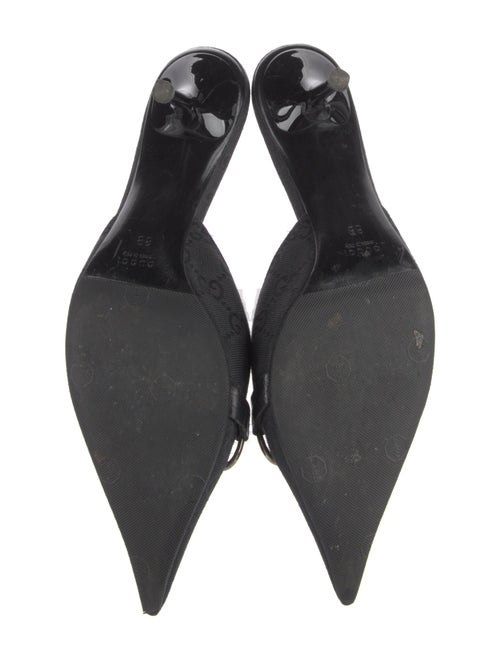 Gucci Horsebit Accent Canvas Mules