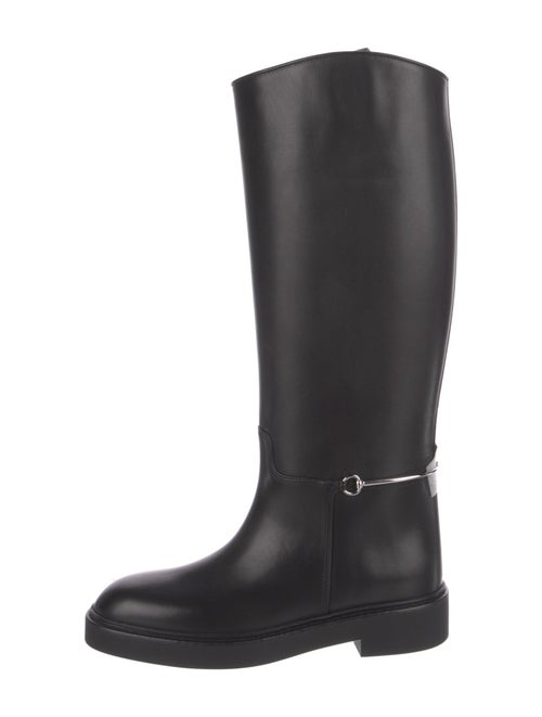 Gucci Horsebit Accent Leather Riding Boots