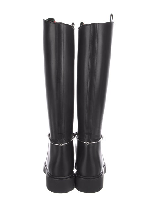 Gucci Horsebit Accent Leather Riding Boots