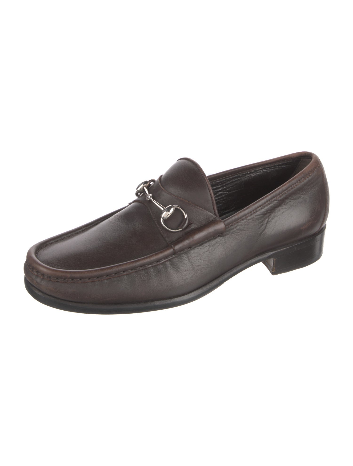 Gucci 1955 Horsebit Accent Leather Dress Loafers
