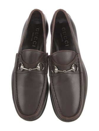 Gucci 1955 Horsebit Accent Leather Dress Loafers