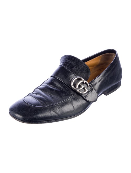 Gucci Double G Logo Leather Dress Loafers