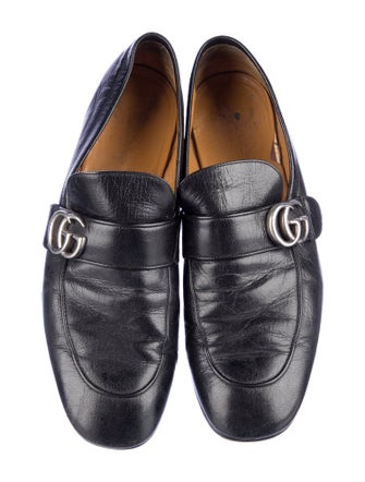 Gucci Double G Logo Leather Dress Loafers
