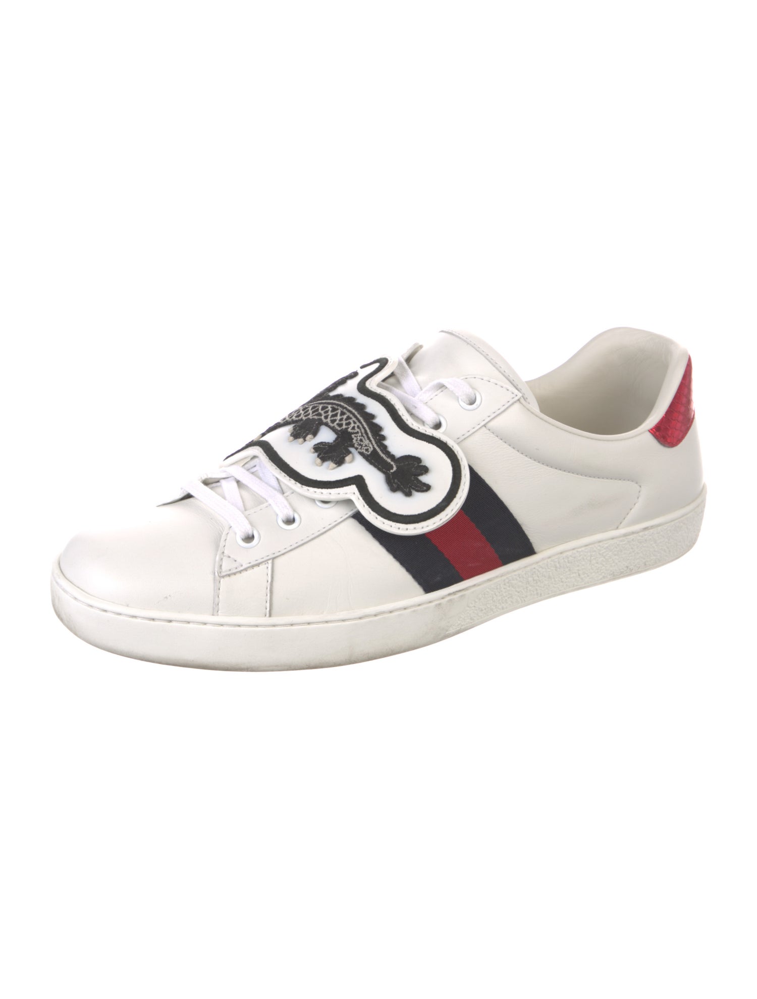 Gucci Sylvie Web Accent Leather Sneakers