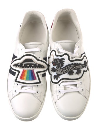 Gucci Sylvie Web Accent Leather Sneakers