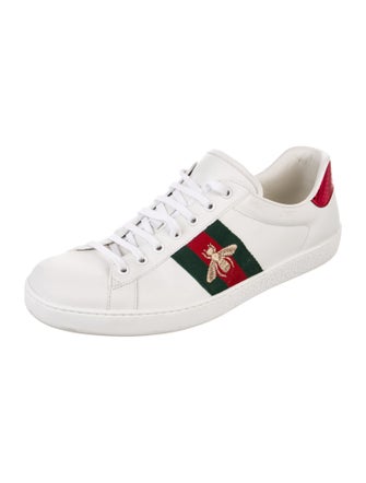 Gucci Web Accent Leather Sneakers