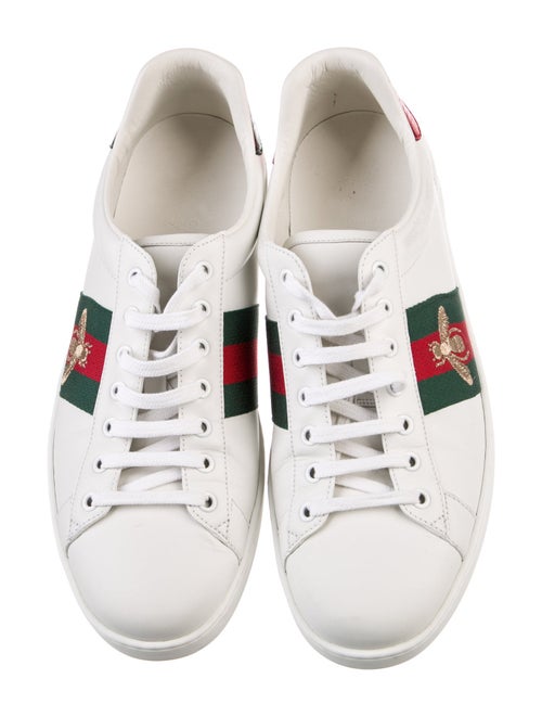 Gucci Web Accent Leather Sneakers
