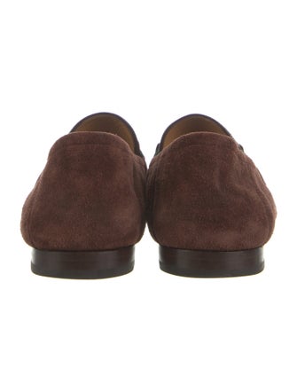 Gucci Web Accent Suede Dress Loafers