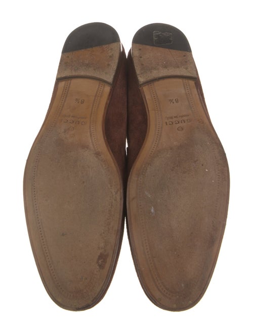 Gucci Web Accent Suede Dress Loafers