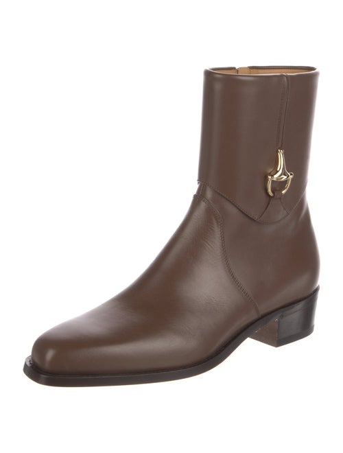 Gucci Horsebit Accent Leather Boots