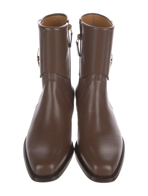 Gucci Horsebit Accent Leather Boots