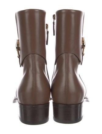 Gucci Horsebit Accent Leather Boots