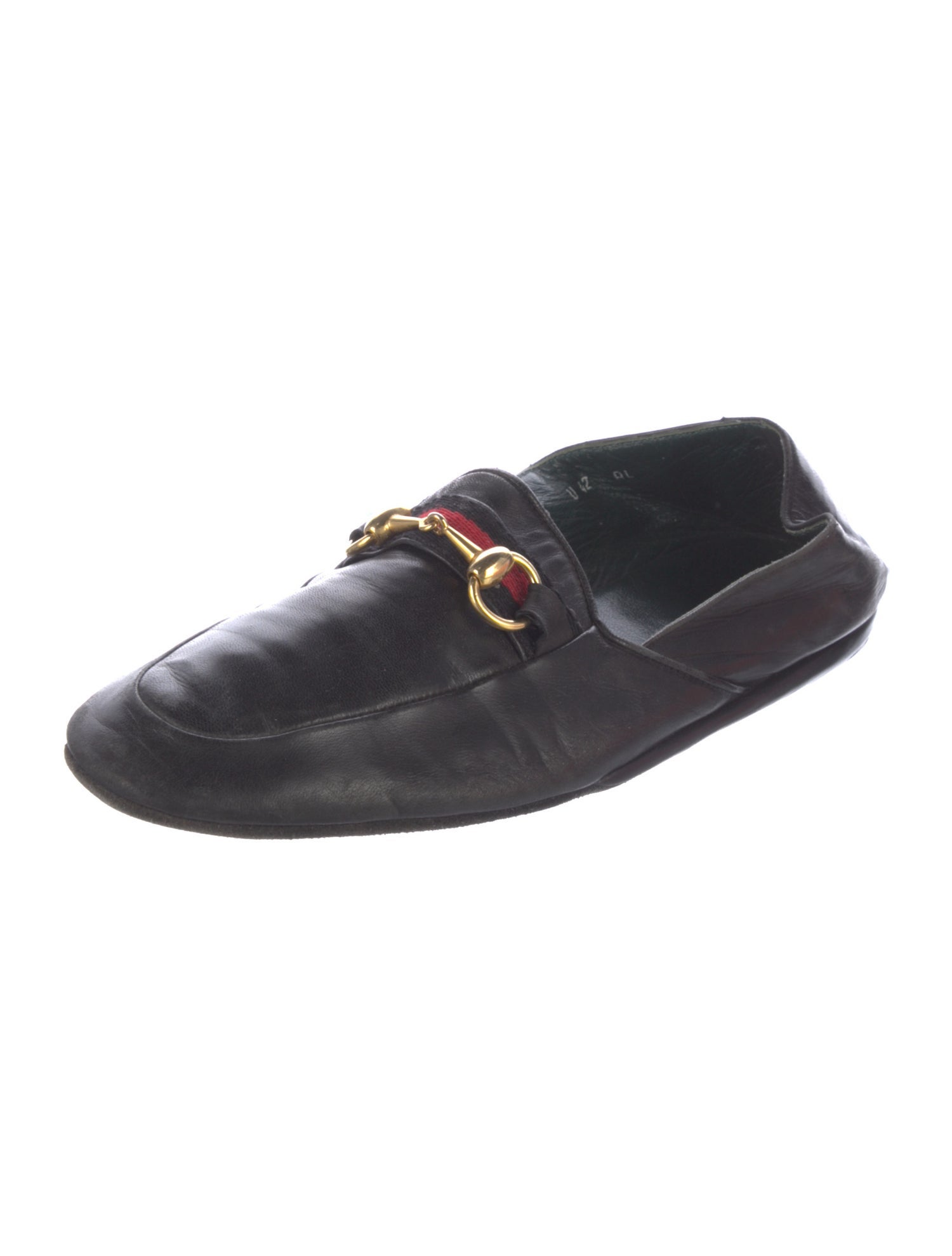 Gucci Web Accent Leather Dress Loafers