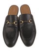 Gucci Horsebit Accent Leather Mules