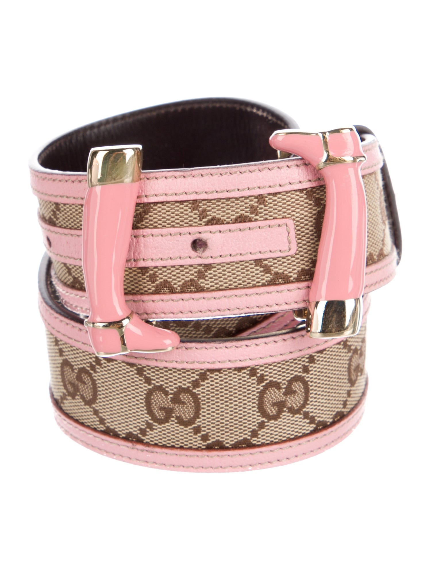 Gucci Leather Leather Trim Embellishment Belt