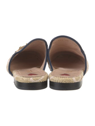 Gucci GG Supreme Straw Mules