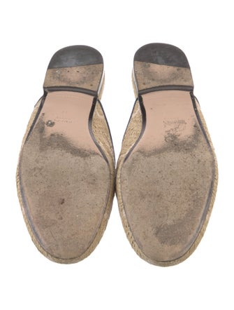 Gucci GG Supreme Straw Mules