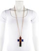 Gucci Enamel Cross Pendant Necklace