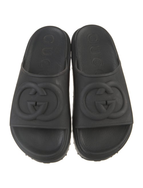 Gucci Interlocking G Logo Rubber Slides