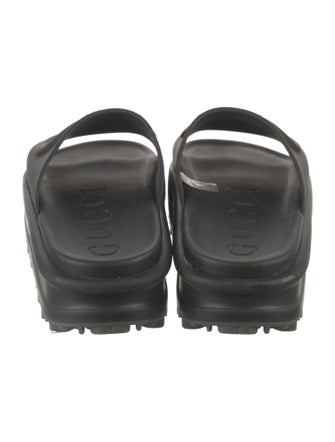 Gucci Interlocking G Logo Rubber Slides