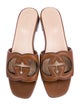 Gucci Interlocking G Logo Leather Slides
