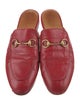 Gucci Horsebit Accent Leather Mules