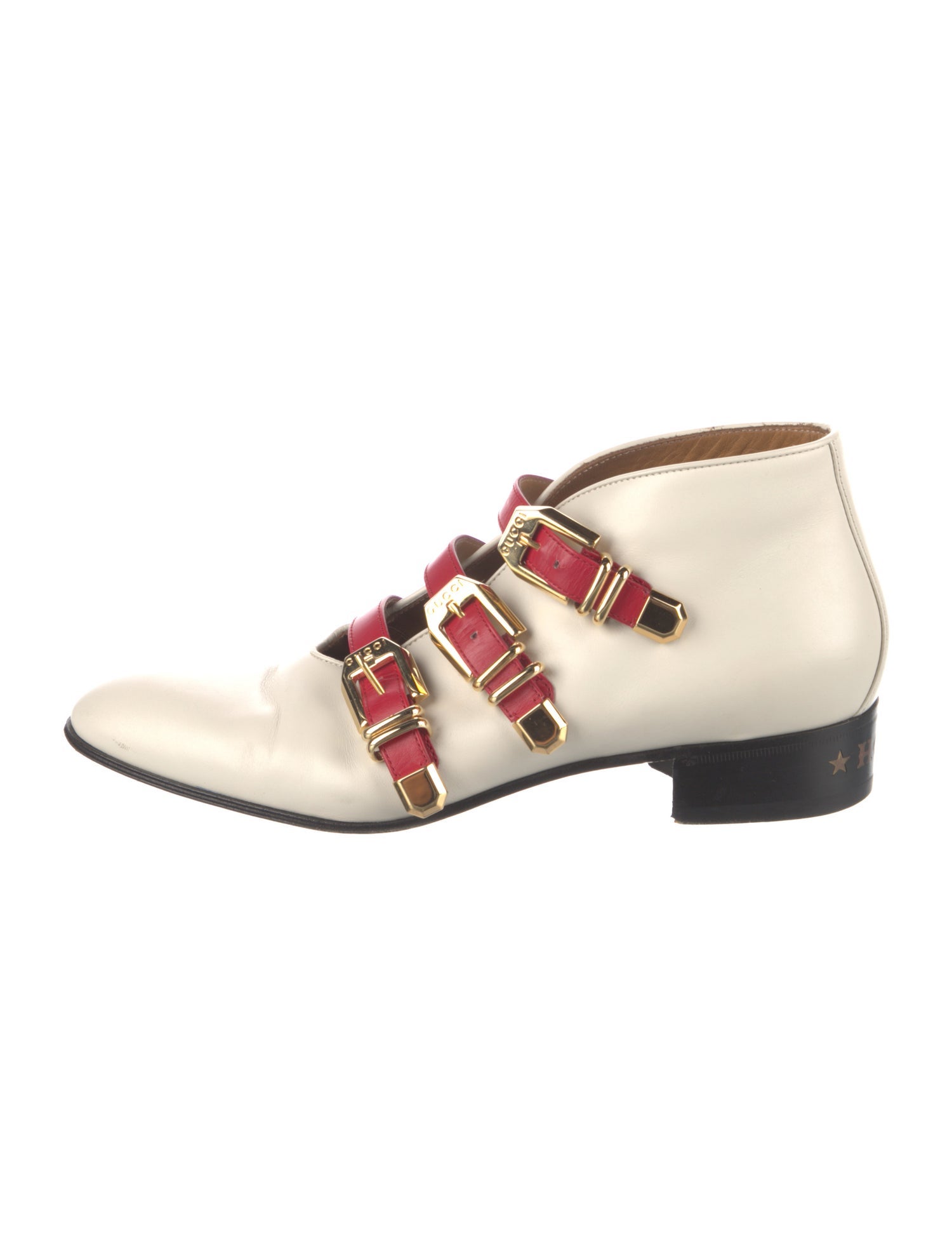 Gucci Leather Colorblock Pattern Boots