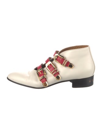 Gucci Leather Colorblock Pattern Boots