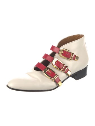 Gucci Leather Colorblock Pattern Boots