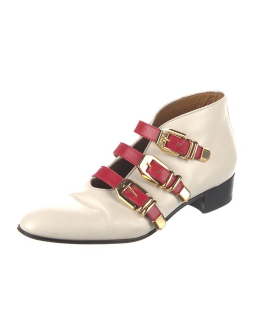 Gucci Leather Colorblock Pattern Boots