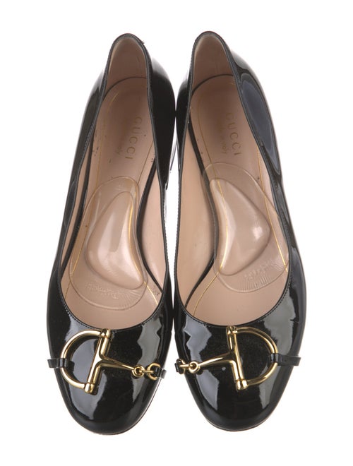 Gucci Horsebit Accent Patent Leather Pumps
