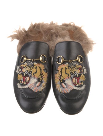 Gucci Horsebit Accent Leather Mules