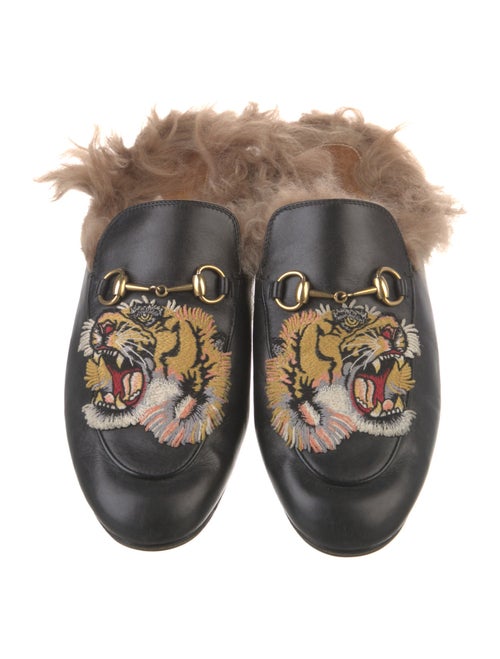 Gucci Horsebit Accent Leather Mules