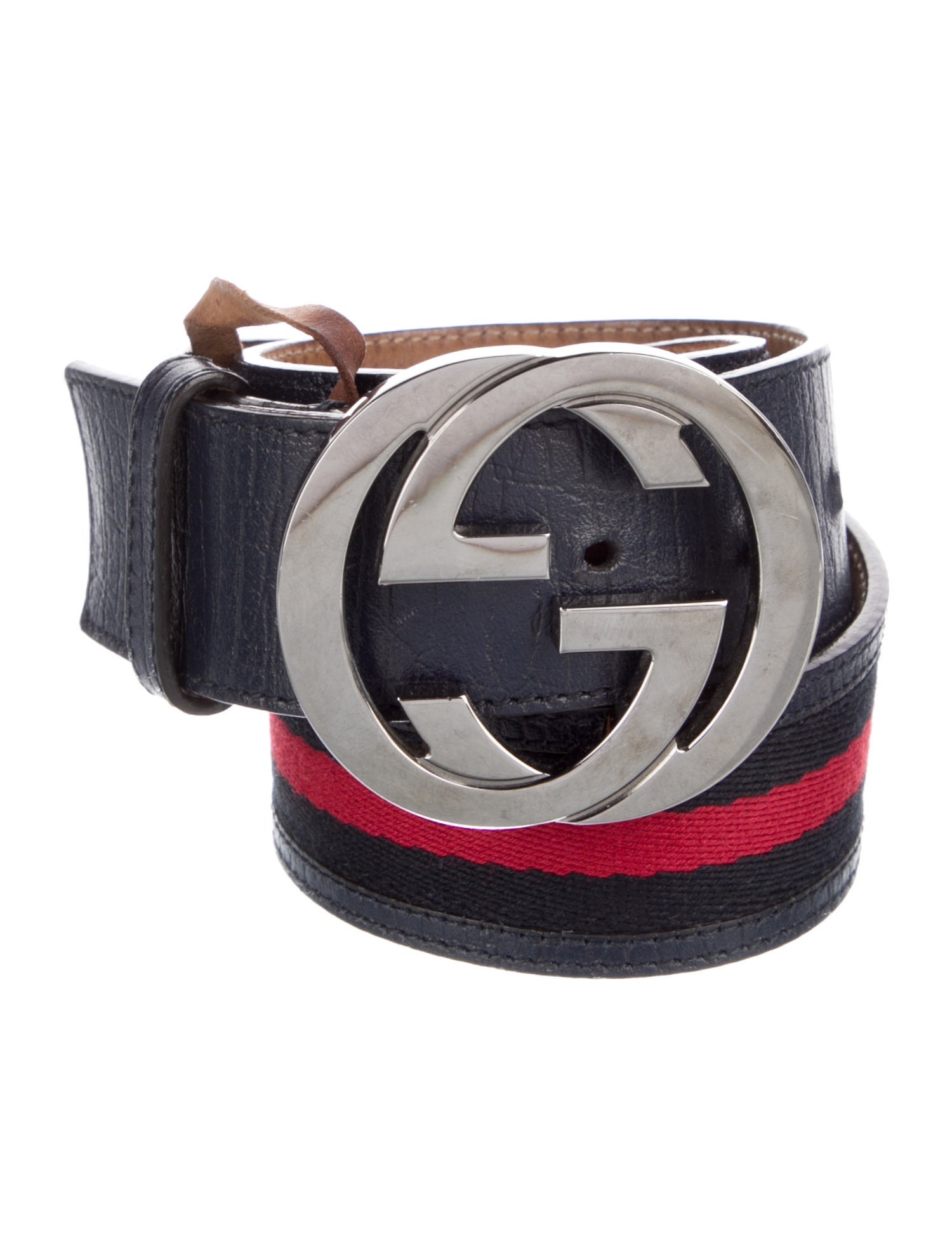 Gucci Sylvie Web Accent Canvas Waist Belt