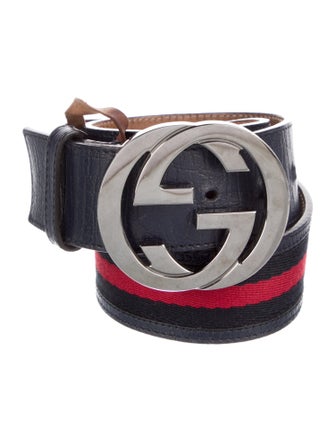 Gucci Sylvie Web Accent Canvas Waist Belt