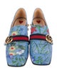 Gucci Faux Pearl Accents Leather Loafers