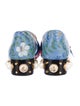 Gucci Faux Pearl Accents Leather Loafers