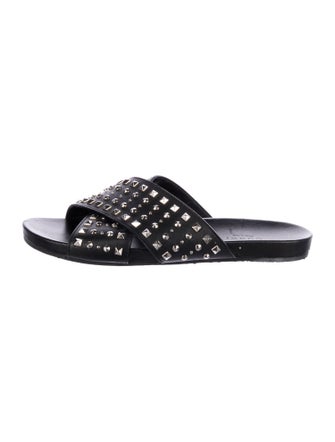 Gucci Leather Studded Accents Slides