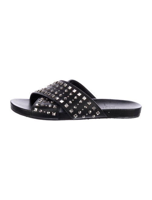Gucci Leather Studded Accents Slides