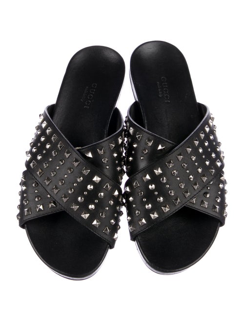 Gucci Leather Studded Accents Slides