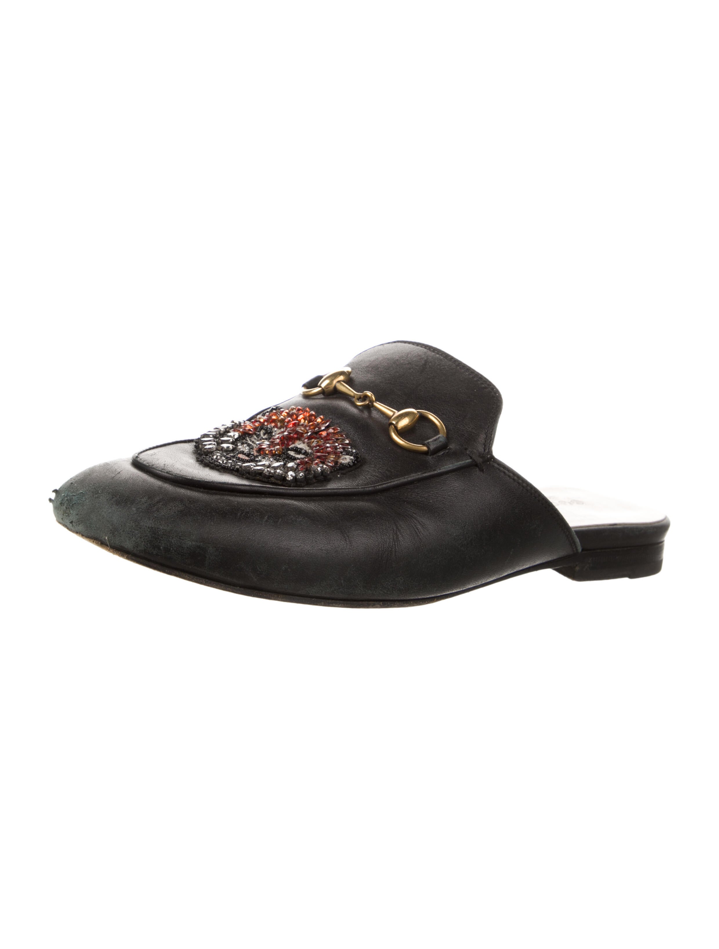 Gucci 1955 Horsebit Accent Leather Mules