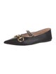 Gucci Horsebit Accent Leather Mary Jane Flats
