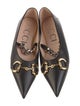 Gucci Horsebit Accent Leather Mary Jane Flats