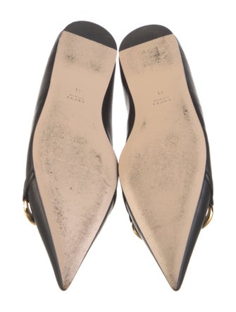 Gucci Horsebit Accent Leather Mary Jane Flats